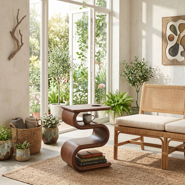 Mid Century Artistic Drink Table For Entertainment Lounge Area