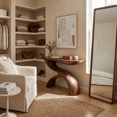 Modern Organic Display Table For Contemporary Living Space