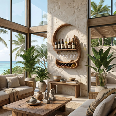 Modern Landscape Wine Storage Display For Living Space