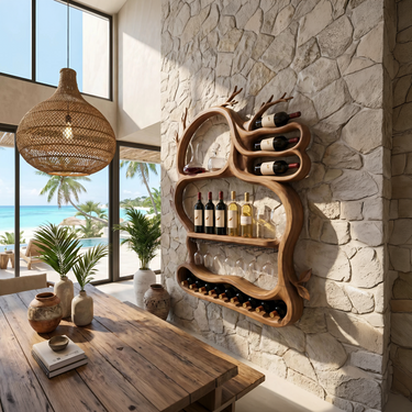 Modern Artistic Wine Storage Rack For Living Room