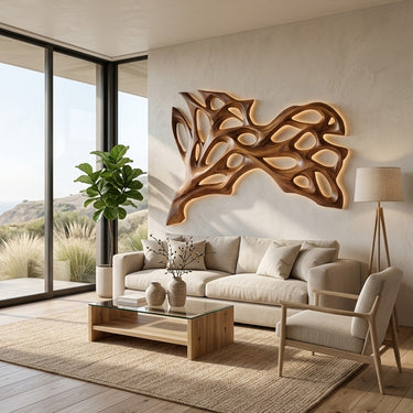 Abstract Natural Wood Wall Art For Modern Home