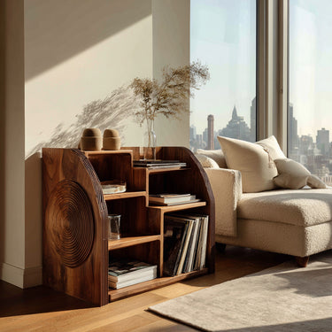 Modern Wooden Magazine Rack For Home Reading Corner