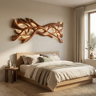 Organic Wood Wall Art For Contemporary Home Accent