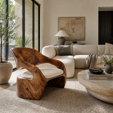 Organic Sculptural Lounge Chair For Living Or Bedroom