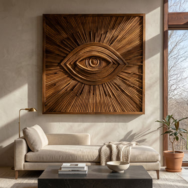 Modern Wooden Eye Wall Art For Living Room Decor
