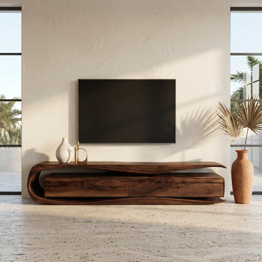Modern Organic TV Console For Living Room Interior