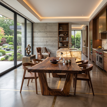 Minimalist Dining Table With Sleek Look For Dining Room