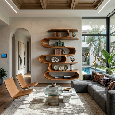 Elegant Wall-Mounted Bookshelf For Modern Home Decor