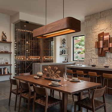 Modern Wooden Pendant Light For Kitchen