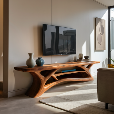 Modern TV Shelf Multi-tiered Design For Living Decor