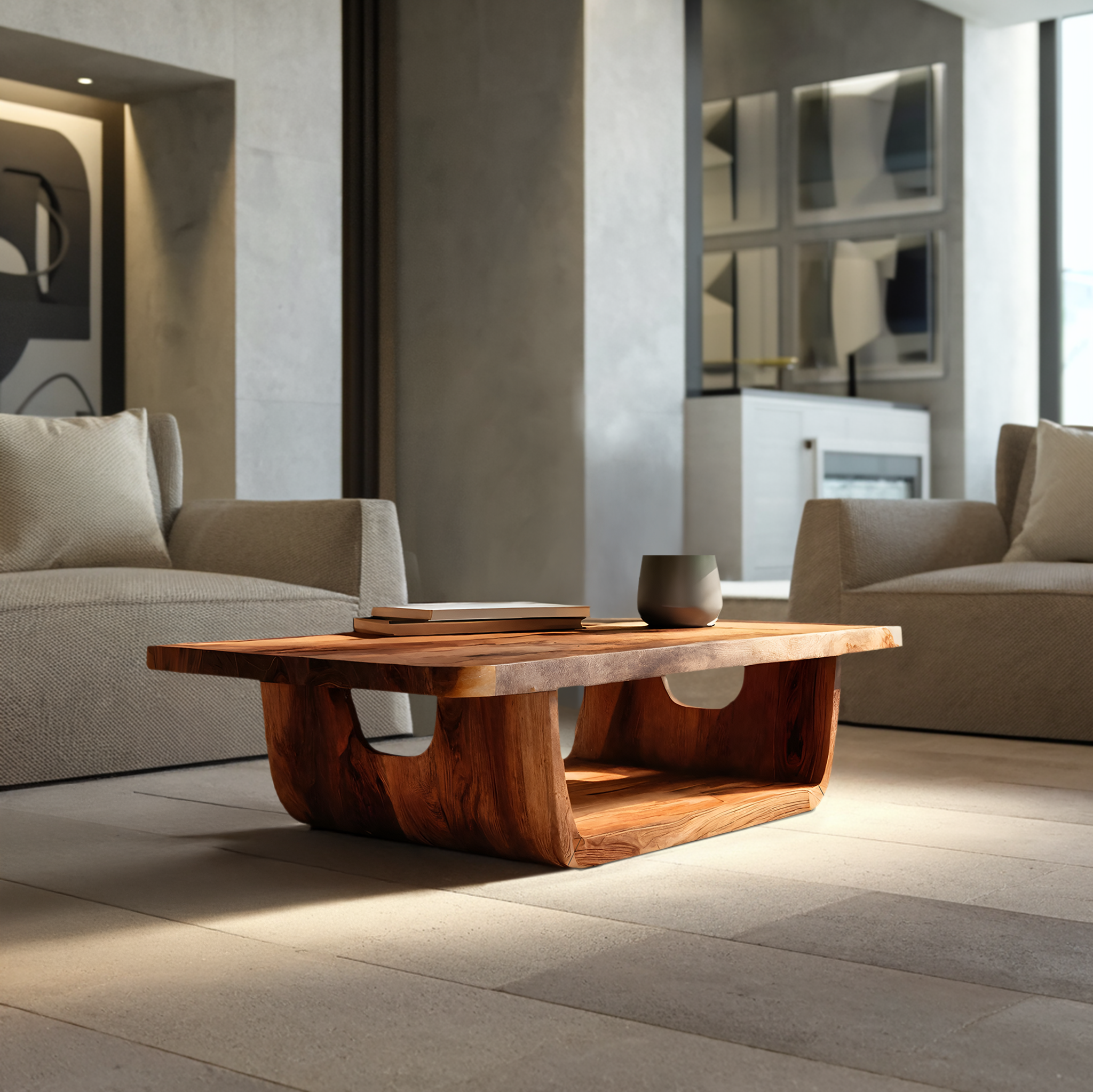 Smooth Table Elegant Coffee Table With Smooth Sculptural Lines For Living – Roy Timber