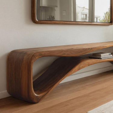Luxury Curved Chair Long For Entryway