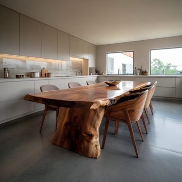 Handcrafted Live Edge Dining Table For Modern Home