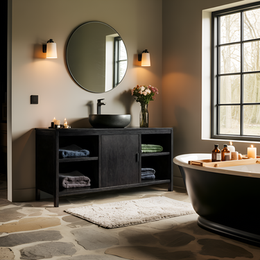 Modern Black Bathroom Vanity Cabinet For Bathroom Decor