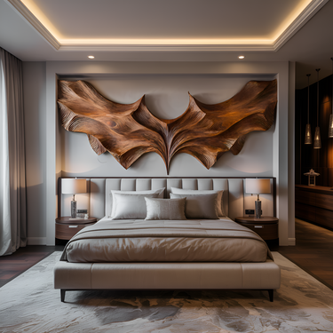 Modern Wood Wing Wall Art Hand Carved For Home