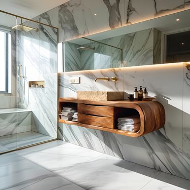 Sculptural Wall Mounted Bathroom Vanity For Bathroom Interior