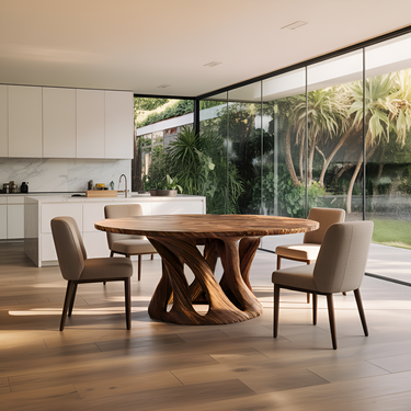 Sculptural Round Dining Table For Contemporary Interior