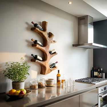 Luxury Wine Rack Wall Sculpture For Kitchen And Living Room