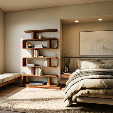 Minimalist Bookshelf With Shelves For Stylish Living Room