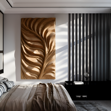 Large Feather Wall Art Nature Inspired For Living Decor