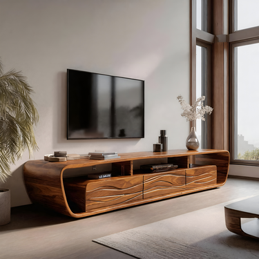 Modern TV Console 3 Drawers Design For Living Room