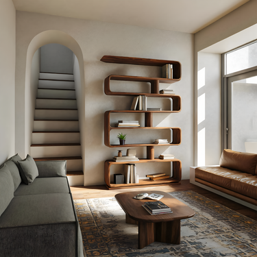 Modern Bookcase Freestanding Shelving Unit For Home Organization