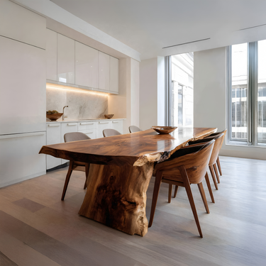 Handcrafted Live Edge Dining Table For Modern Home