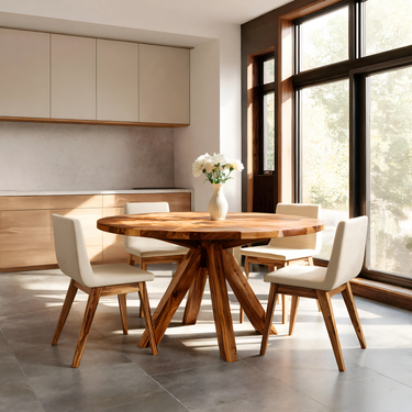 Modern Round Dining Table For Elegant Dining Room Design