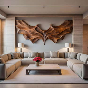 Modern Wood Wing Wall Art Hand Carved For Home