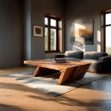 Organic Center Table With Rustic Charm For Living Room