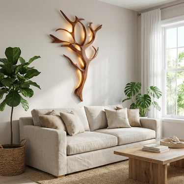 Handcrafted Branch Wall Lamp For Wall Decor
