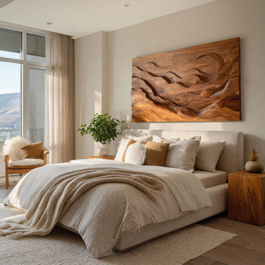 Large Abstract Wood Landscape Wall Art For Wall Decor