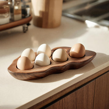 Modern Egg Holder Carved For Kitchen Counter