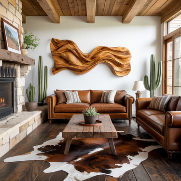 Organic Wave Sculpted Wood Wall Art For Modern Home
