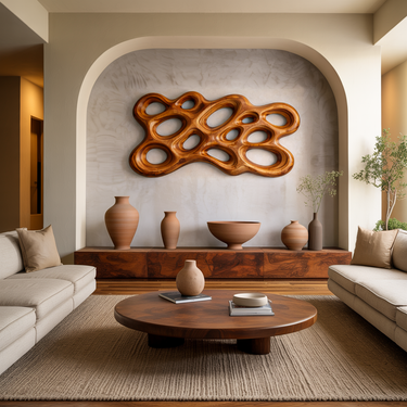 Organic Wood Wall Art For Minimalist Interior