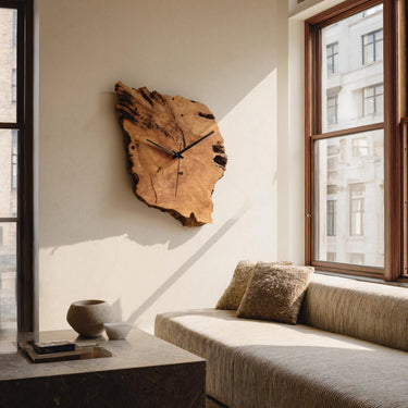 Modern Sculptural Wall Clock For Living Room