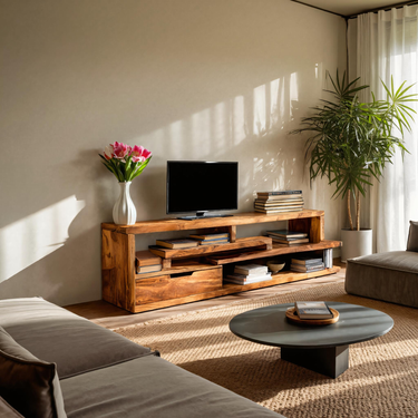 Rustic TV Cabinet For Living Room Storage