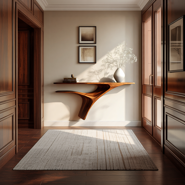 Organic Floating Wood Shelf For Contemporary Interior