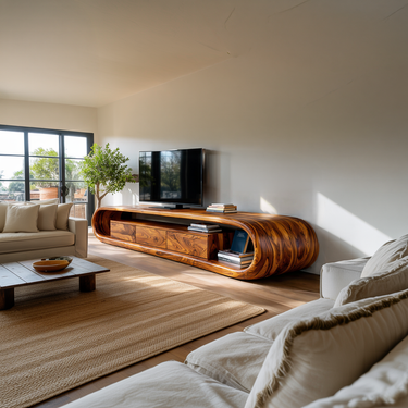 Luxury TV Cabinet With Built In Drawer Storage For Living