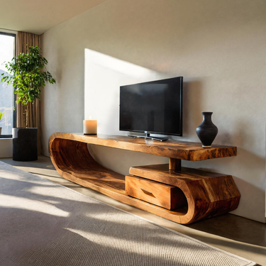 Handcrafted TV Cabinet For Living Room Media Use