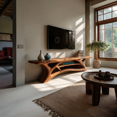 Modern TV Shelf Multi-tiered Design For Living Decor