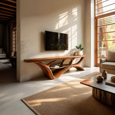 Organic Modern TV Stand For Living Room