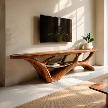 Organic Modern TV Stand For Living Room