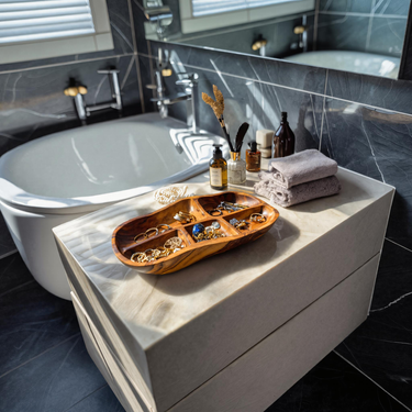 Contemporary Jewelry Tray Multi Compartment For Bathroom