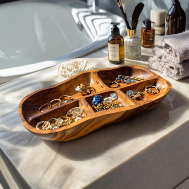 Contemporary Jewelry Tray Multi Compartment For Bathroom