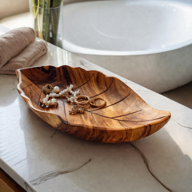 Luxury Leaf Jewelry Tray For Bathroom Or Bedroom