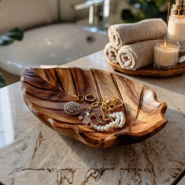 Minimalist Leaf Jewelry Tray For Bathroom