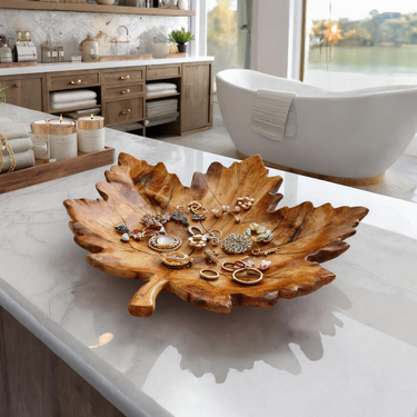 Luxury Leaf Jewelry Tray Organizer Multi For Bathroom