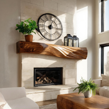 Modern Wooden Fireplace Mantel For Cozy Home Interior