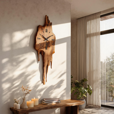 Modern Wall Clock With Floating Edge For Living Room